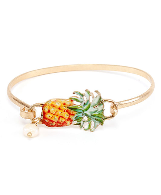 Pineapple Print Wire Bracelet