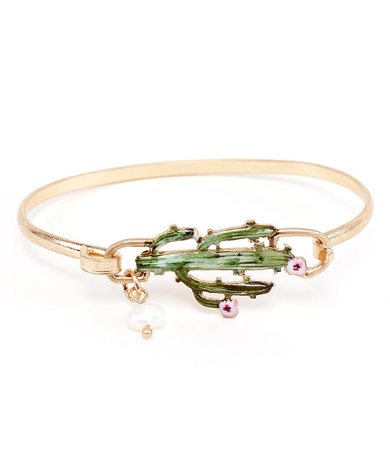 Cactus Print Wire Bracelet