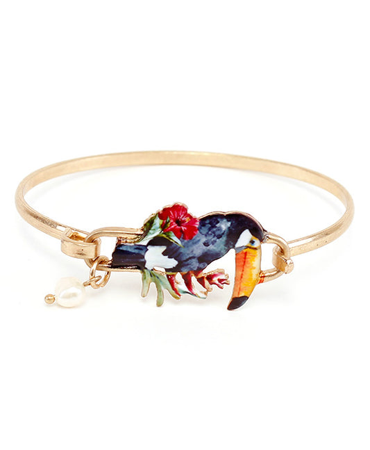 Toucan Print Wire Bracelet