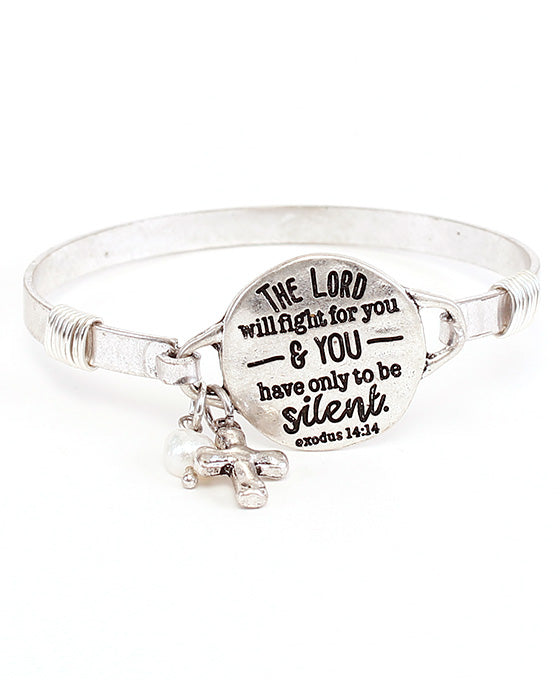 THE LORD WILL FIGHT Wire Bracelet