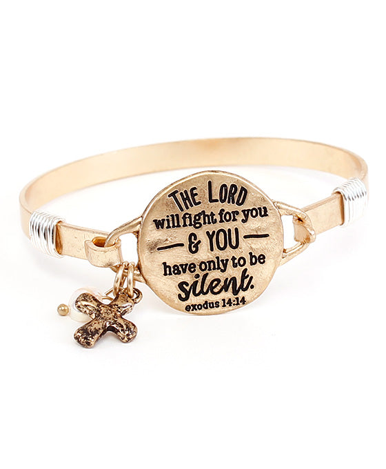 THE LORD WILL FIGHT Wire Bracelet