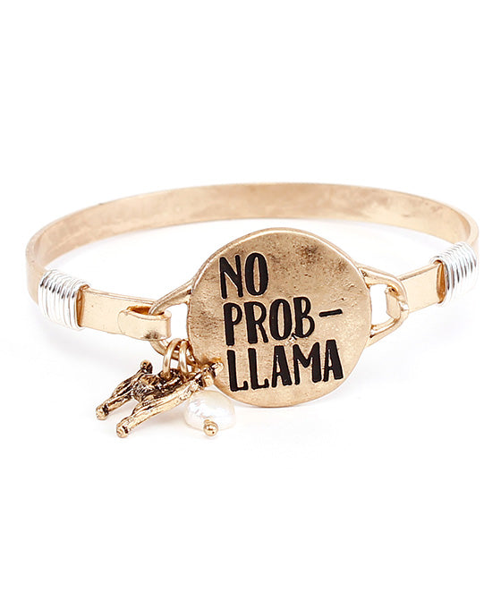 NO PROB-LLAMA Wire Bracelet