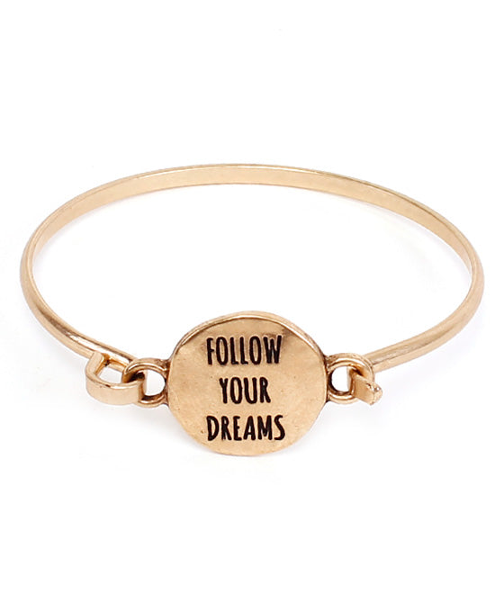 FOLLOW YOUR DREAMS Wire Bracelet