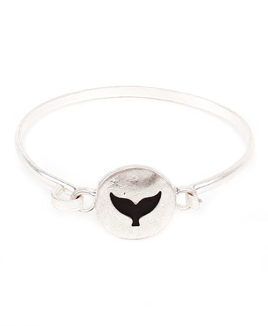 Whale Tale Silhouette Wire Bracelet