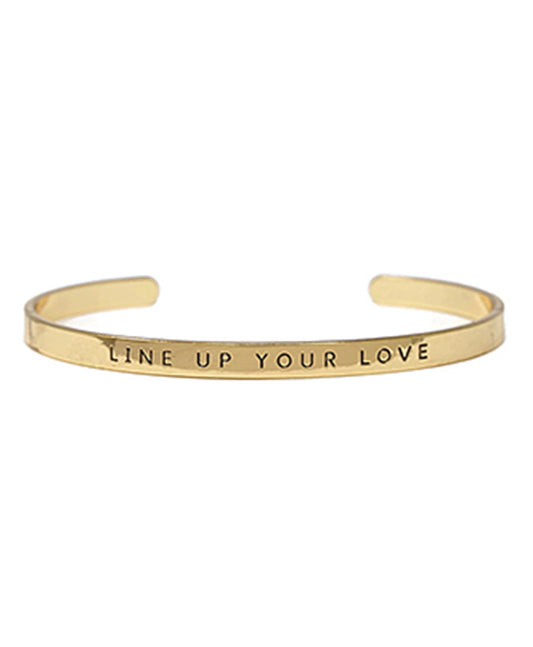 LINE UP YOUR LOVE Inspirational Bracelet