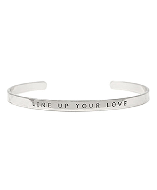 LINE UP YOUR LOVE Inspirational Bracelet