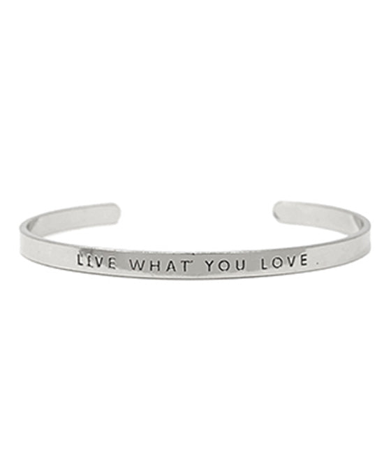 LIVE WHT YOU LOVE Motivational Bracelet