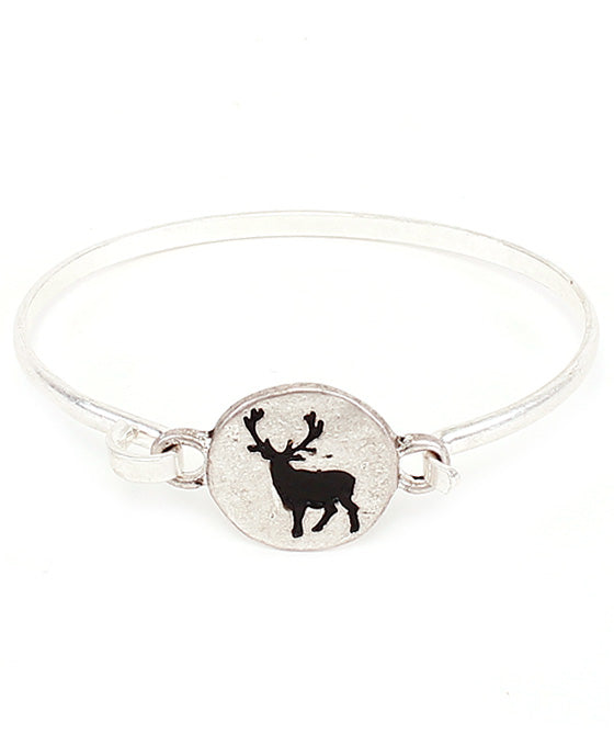 Deer Silhouette Wire Bracelet