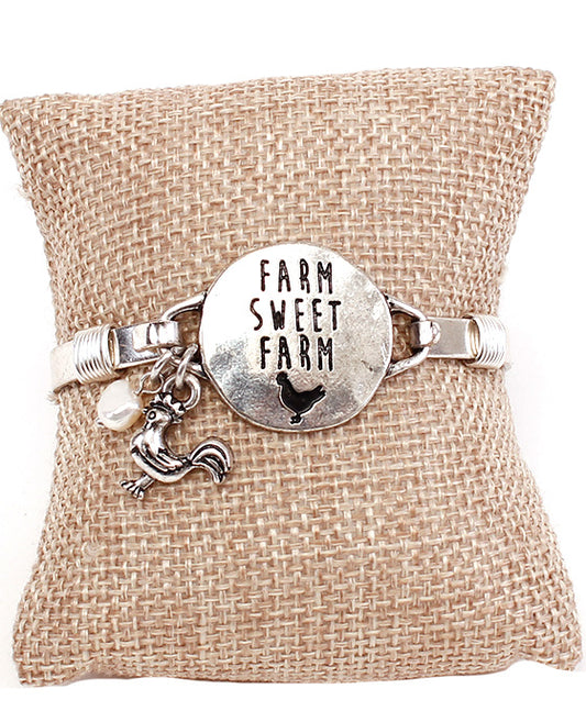 FARM SWEET FARM Wire Bracelet