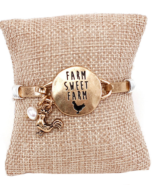 FARM SWEET FARM Wire Bracelet