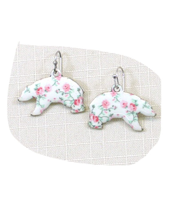 Floral Bear Earring