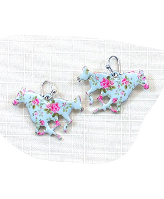 Horse Floral Earring