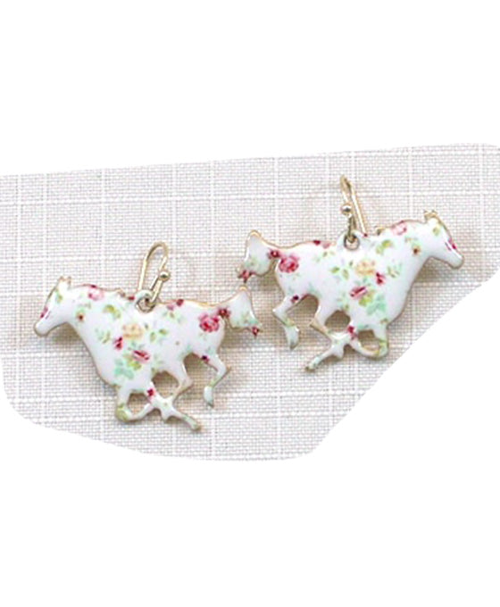 Horse Floral Earring