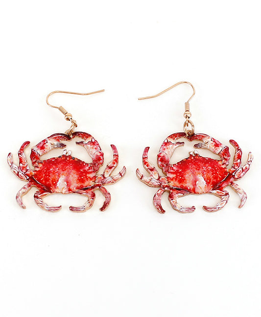 Crab Print Earring