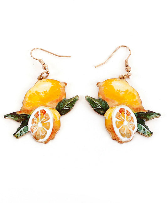 Lemon Print Earring