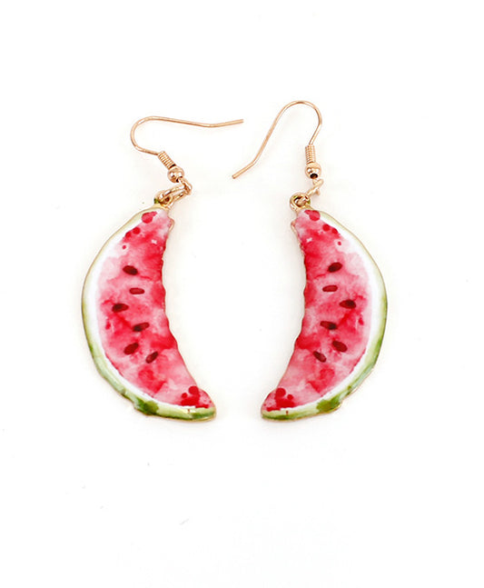 Watermelon Print Earring