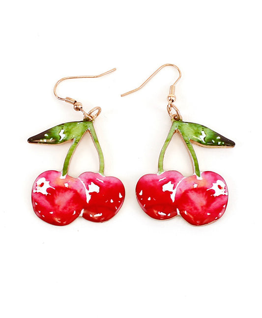 Cherry Print Earring