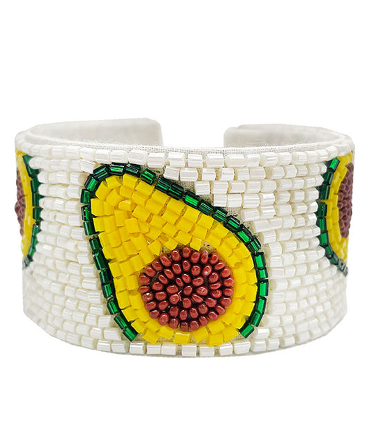 Beaded Avocado Cuff