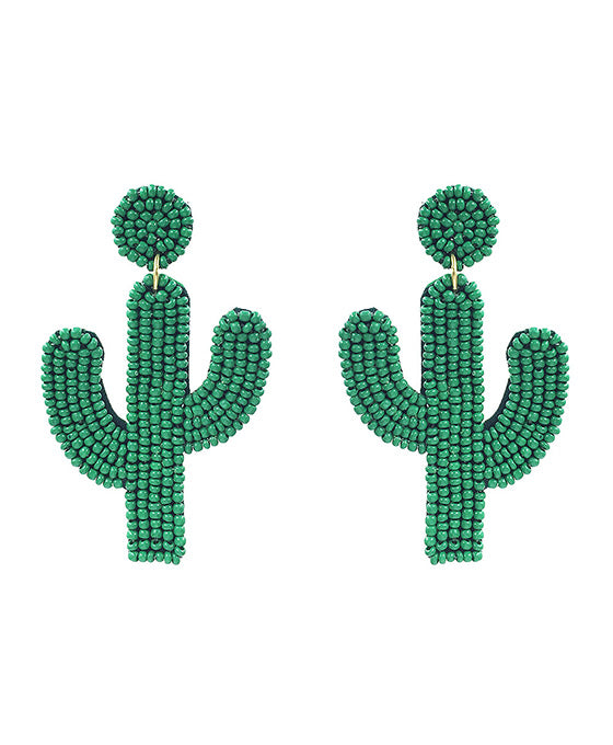 Cactus Seed Bead Earring