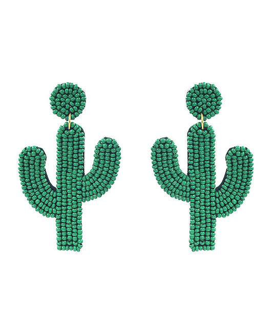 Cactus Seed Bead Earring