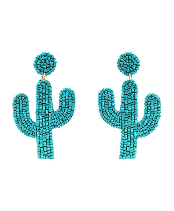 Cactus Seed Bead Earring