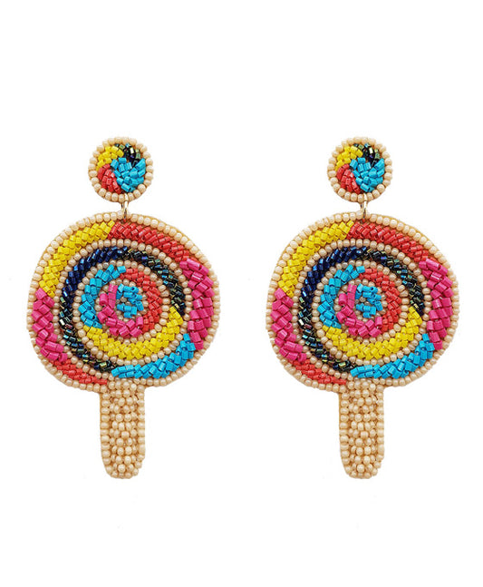 Rollipop Seed Bead Earring