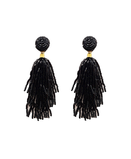 Seed Beaded Tassel Earring