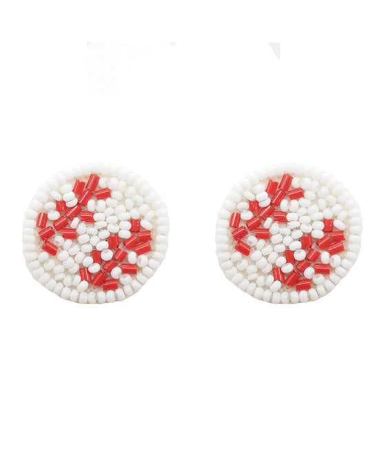 Sport Ball Seed Bead Post Earring