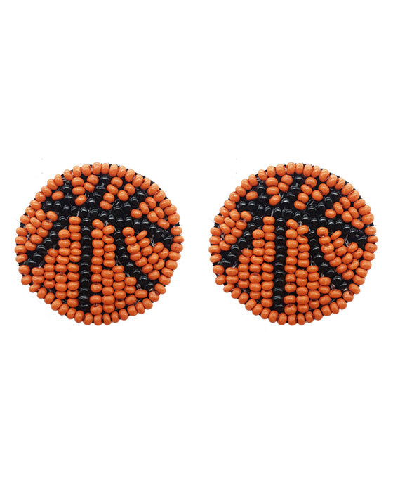 Sport Ball Seed Bead Post Earring