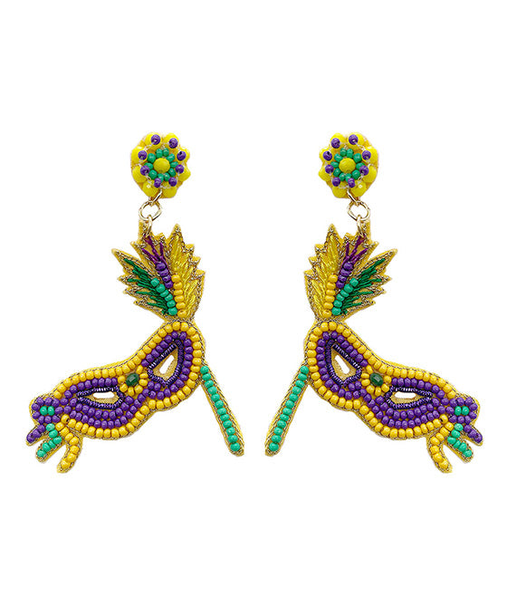 Mardi Gras Earring