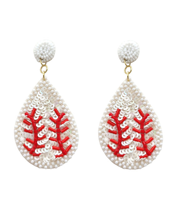 Sport Ball Seed Bead Post Earring