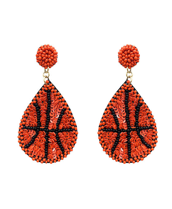 Sport Ball Seed Bead Post Earring