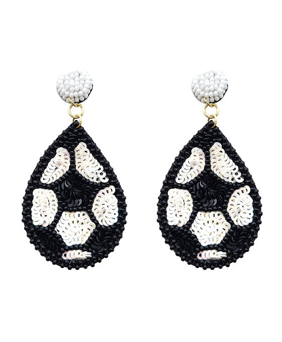 Sport Ball Seed Bead Post Earring