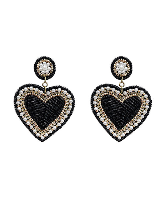 Heart Beaded Earring