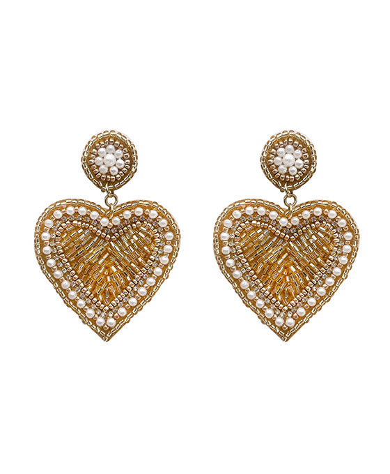 Heart Beaded Earring