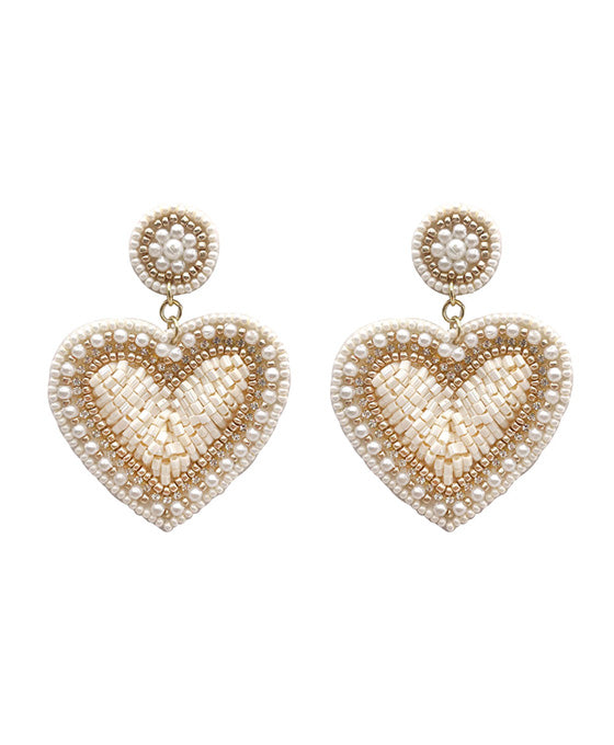 Heart Beaded Earring