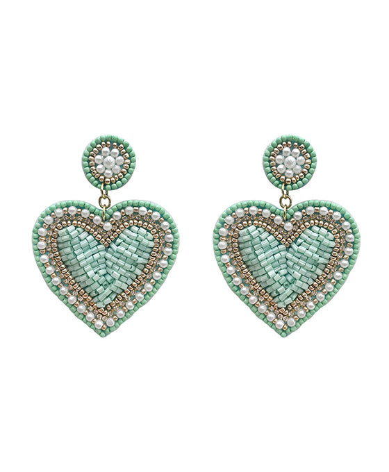 Heart Beaded Earring