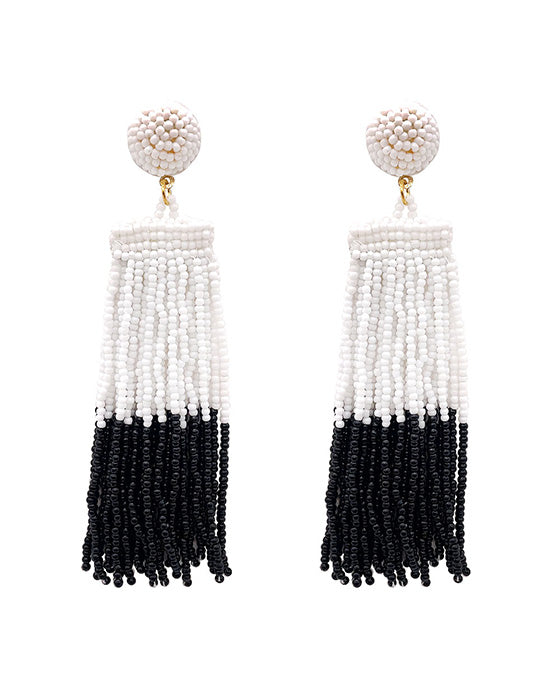 Beaded Tassel Fringe Earring