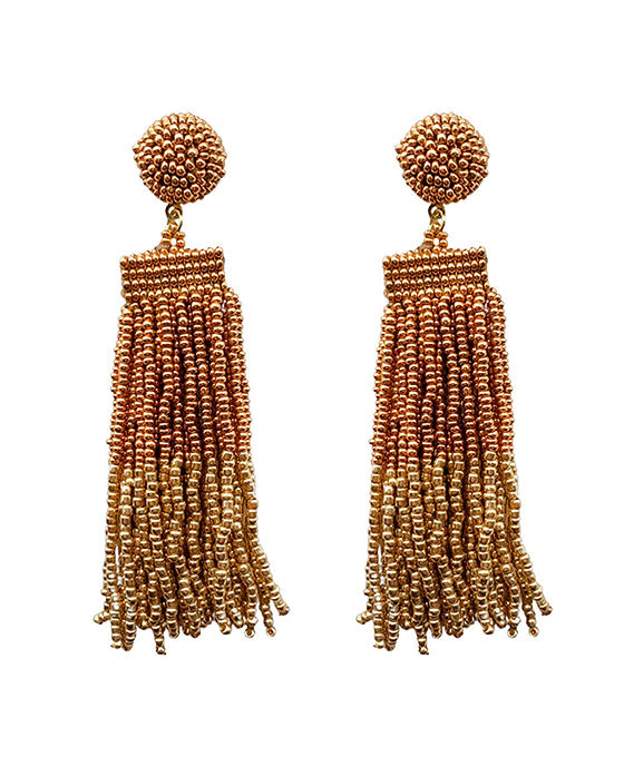 Beaded Tassel Fringe Earring