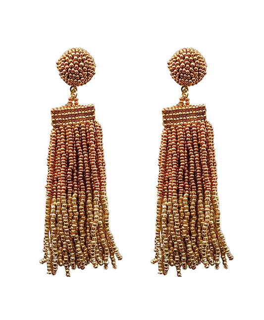 Beaded Tassel Fringe Earring