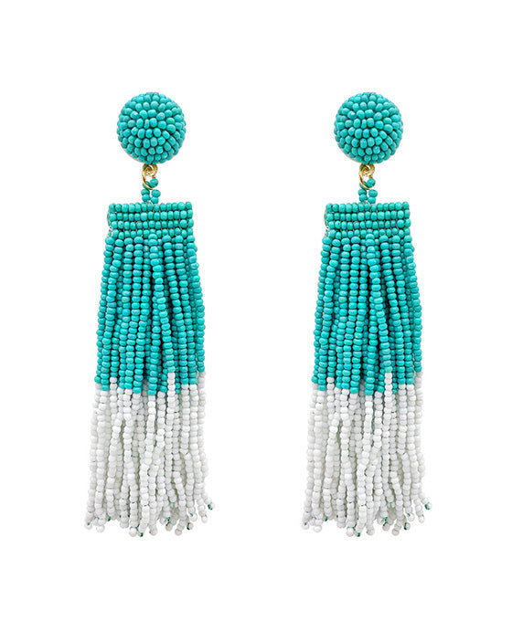 Beaded Tassel Fringe Earring