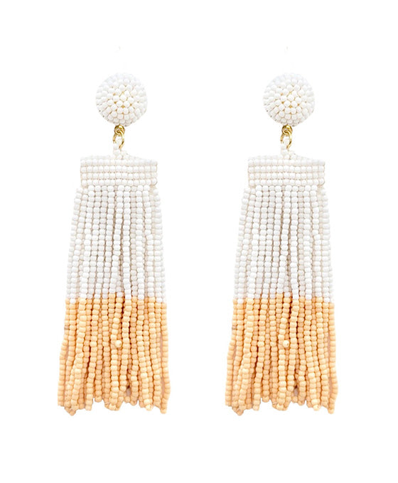 Beaded Tassel Fringe Earring