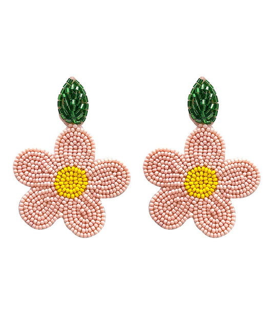 Flower Seed Bead Earring