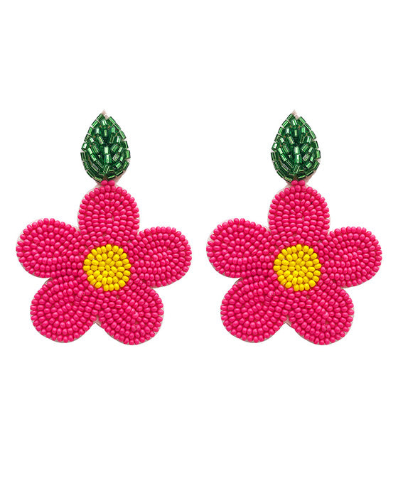 Flower Seed Bead Earring