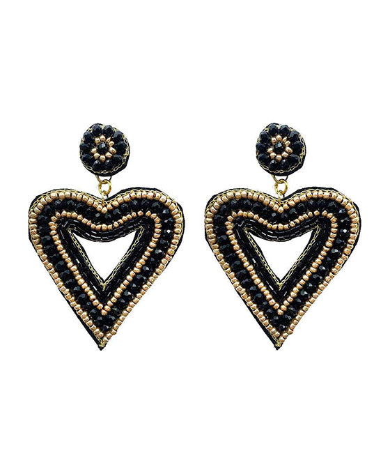 Beaded Heart Earring