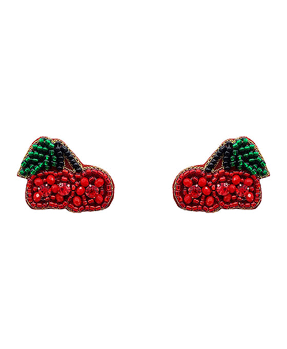 Tropical Fruit Beaded Earring