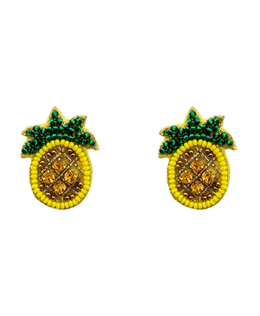 Tropical Fruit Beaded Earring