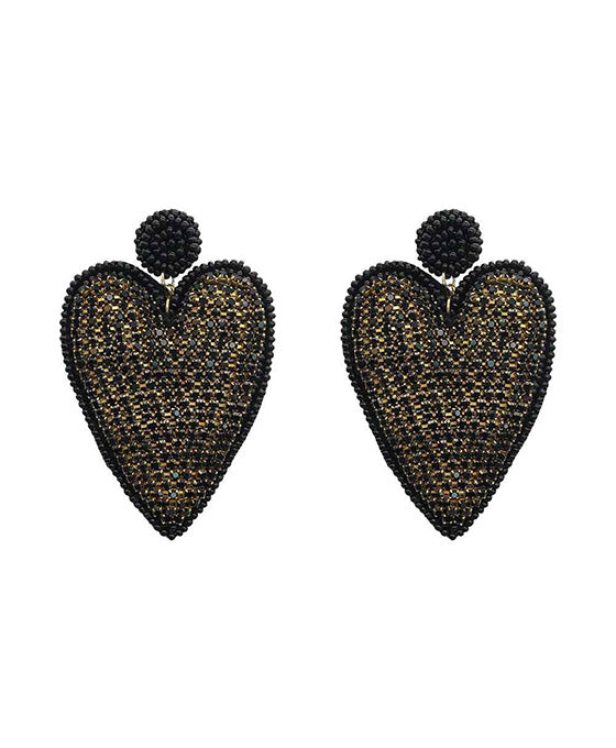 Beaded Heart Earring