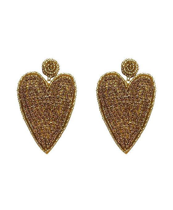 Beaded Heart Earring