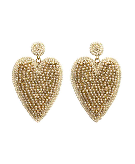 Beaded Heart Earring